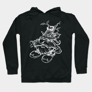 White on black tree dwarf Hoodie